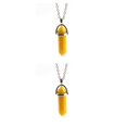 thumbnail image 1 of QualitChoice Hexagon Column Charm Exquisite Women Men Making Findings Handmade Anniversary Hanging Pendants Colorful Crystal Yellow 2Set, 1 of 6