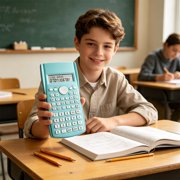 Scientific Calculator for Students – Exam Approved with 240 Computing Modes, Double Line Display, Protective Sliding Cover, Portable Design for College Accounting and Elementary School Use