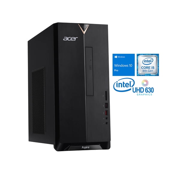 Referbished Acer Aspire TC-885 Desktop, Intel 6-Core i5-8400 Upto 4GHz, 8GB RAM, 512GB SSD, DVDRW, HDMI, VGA, Card Reader, Wi-Fi, Bluetooth, Windows 10 Pro