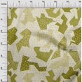 thumbnail image 3 of oneOone Cotton Silk Lime Green Fabric Abstracts Craft Projects Decor Fabric Printed By The Yard 42 Inch Wide, 3 of 4