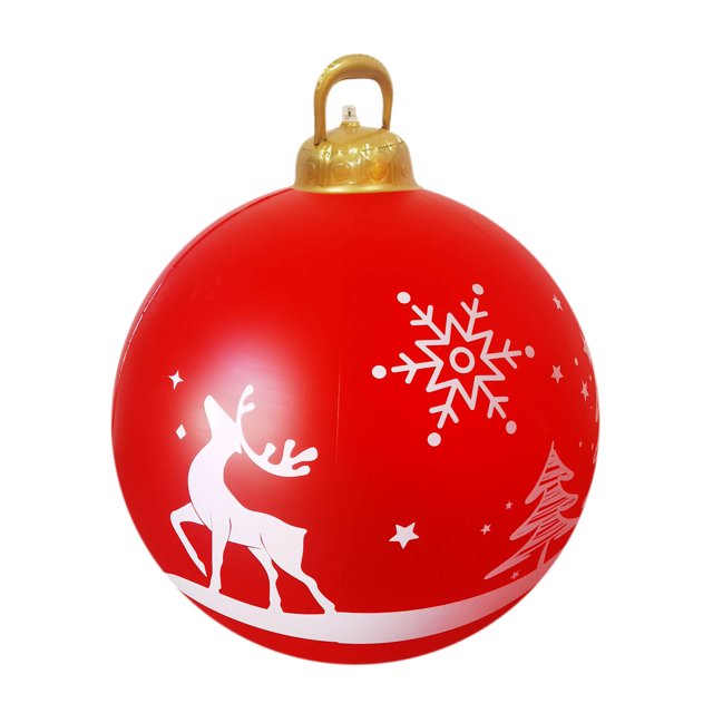 Qocolhg Outdoor Christmas Decorations Indoor, 60CM Outdoor Christmas Inflatable Decorated Ball Christmas Inflatable Ball Christmas Tree Decorations With Lamp, Christmas Home Party Decor Clearance