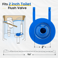 thumbnail image 2 of 1 Ensemble Kit Universel de Remplacement de Flapper de Toilette Flapper de Réservoir de Toilette 2 Pouces avec 2 Chaînes en Acier Inoxydable de Remplacement, 2 of 7