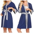 thumbnail image 3 of New Release,Maternity Robes, Nursing Home Wear, Soft Terry Fabric, Color Matching, Postpartum Comfort, Easy Nursing Access, Quick Dry, Breathable, for Mom, Maternity Sleepwear Practical and Stylish, 3 of 7