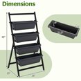 thumbnail image 2 of Costway 2PCS 4 FT 4-Tier Vertical Raised Garden Bed Elevated Planter w/4 Container Boxes, 2 of 10