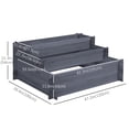 thumbnail image 3 of Outsunny 3-Tier Wood Raised Garden Bed, Elevated Planting Box, Gray, 3 of 10