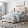 thumbnail image 4 of Fairfield Queen Bed with Tufted and Winged Headboard, 4 of 9