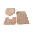 thumbnail image 2 of 3x Absorbent Bath Rugs u Shape Rug Toilet Lid Cover Bath Mat Soft Washable Floor Light Brown, 2 of 8