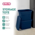 thumbnail image 2 of Sterilite Lidded Stackable 18 Gallon Storage Tote Container, Blue, 24 Pack, 2 of 5