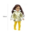 thumbnail image 4 of DPTALR Clothes For Baby Dolls 43 Cm Coat 18 Inch Girl Doll Down Jacket Doll Trouser, 4 of 7