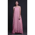 thumbnail image 3 of Bimba Rose Pâle2 Bloc Floral Imprimé Vêtement de Nuit pour Femmes Longue Robe Maxi à Bretelles Spaghetti Tenue de Sommeil Robe X-Small, 3 of 5