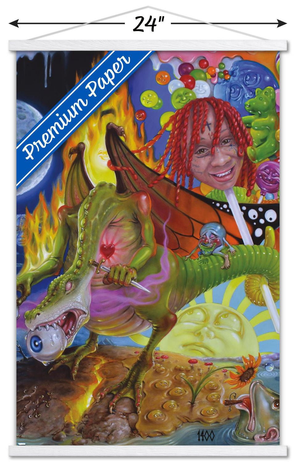 Trippie Redd - Trip at Knight Album Cover Wall Poster with Magnetic Frame