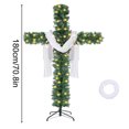 thumbnail image 2 of A Cross-shaped Christmas Tree With Lights, Pre-lit, Elongated, Pencil-shaped Artificial Tree, Complete With A Scarf And Christ Crown, Suitable For, 2 of 2