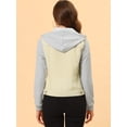 thumbnail image 4 of INSPIRE CHIC Veste en Denim à Capuche à Cordon Superposée pour Femmes avec Poches, 4 of 7