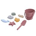 thumbnail image 2 of Silicone Beach Toys Silicone Beach Toys Set Kids Outdoor Play Toy Silicone Beach Toys Baby Sand Play Toys Set Includes Silicone Bucket Animal Model Sand Shovel StringBrick Red, 2 of 8