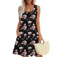 thumbnail image 1 of Ovzne Robes Grande Taille pour Femmes aux Formes Robe Femme Décontractée Ample d'Été Robe Imprimée Sans Manches Ensemble Haut/chemise à Col en V Robe de Printemps Imprimée Liquidation, 1 of 7
