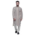 thumbnail image 1 of Atasi Printed Designer Rayon Button Down Casual Kurta With Pajama For Men, 1 of 4