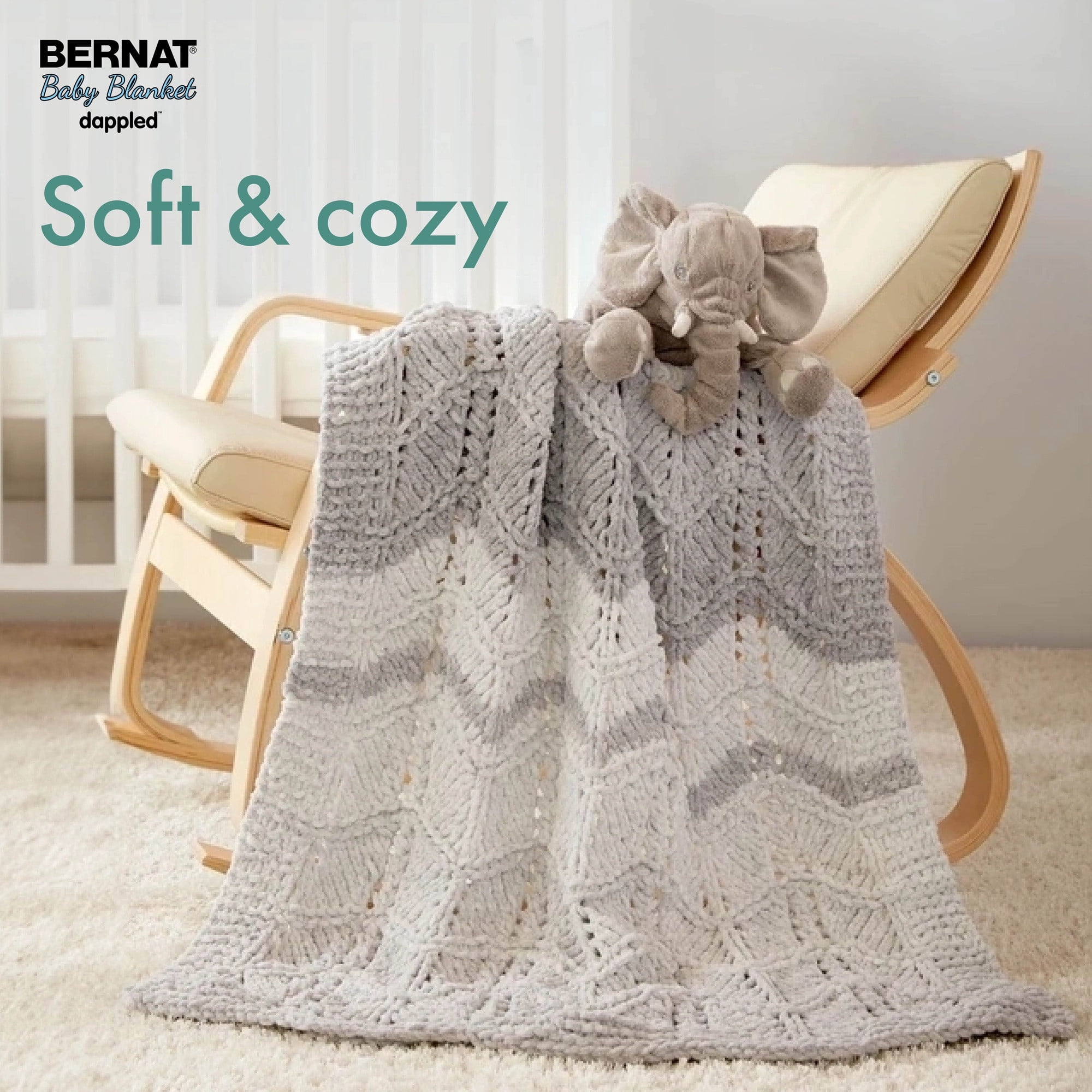 Bernat® Fil pour Couverture pour Bébé Dappled™, Polyester #6 Super Volumineux, 10,5 Oz/300 G