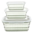 thumbnail image 1 of 3 Fruit Fruit Containers With Tureen Bowl Clear Container Container Sealed Container Cereal Oatmeal Food Eggs Container with Snack Containers for Pantry Condiment Containers Leftover Pizza Storage, 1 of 3