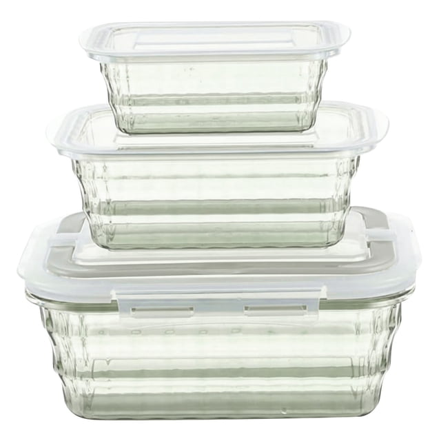 3 Fruit Fruit Containers With Tureen Bowl Clear Container Container Sealed Container Cereal Oatmeal Food Eggs Container with Snack Containers for Pantry Condiment Containers Leftover Pizza Storage