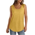 thumbnail image 1 of Timegard Camisoles pour Femmes Été Col Rond Sans Manches Blouse Confortable Tunique Décontractée à Porter avec des Leggings, 1 of 5