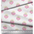 thumbnail image 3 of Soimoi Poly Georgette Fabric Leaves & Floral Block Fabric Prints by Yard 52 Inch Wide, 3 of 3
