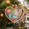 thumbnail image 1 of Cqxid Hangs Under $5 Book Lovers Heart Decorations Reading Books Christmas Decorations Librarian Books Decorations Books Stack Pendants, 1 of 7