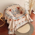 thumbnail image 1 of Serviette de Canapé Super Douce Multicolore Style Boho Couverture Nappe Respirante Housse de Fauteuil Inclinable Housse de Canapé Motif Géométrique Léger, 1 of 9