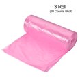 thumbnail image 3 of Uxcell 4-6 Gallon Small Trash Bags Waste Basket Liners Red, 60 Counts / 3 Rolls, 3 of 5
