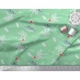 thumbnail image 2 of Soimoi Green Modal Satin Fabric Palm Tree & Sunset Beach Print Fabric by the Yard 42 Inch Wide, 2 of 3