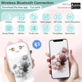 thumbnail image 2 of Mini Printer Portable, Inkless Sticker Printer with 8 Rolls Paper, Bluetooth Wireless Mini thermal Printer Compatible with iOS + Android for Journal, Memo, Photo, Print Pod Gifts for Girls Kids, 2 of 7