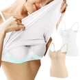 thumbnail image 2 of Timegard Camisoles pour Femmes 2 Pcs avec Soutien-Gorge Intégré Col Rond Bretelles Spaghetti Ajustées Douces Maillots de Corps Décontractés Hauts de Pyjama, 2 of 5