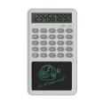 thumbnail image 1 of Basic Calculator Notepad with LCD Writing Tablet, Rechargeable 12 Digit Display DrawingMemo PadsPlanning Boards, Hand-held for Daily Office(White), 1 of 7