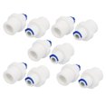 thumbnail image 1 of Unique Bargains Tube 1/4 Pieds Push Fit x Filetage Mâle Connecteur Rapide 10 Pcs pour Système d'Eau RO, 1 of 1