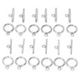 thumbnail image 2 of YLSHRF Toggle Fermoirs, Bracelet Collier DIY Rond Toggle Fermoirs Tbar pour la Fabrication de Bijoux de Couleur en Acier, Fermoirs Toggle en Acier Inoxydable, 2 of 8