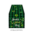 thumbnail image 3 of Fwttom St. Patrick's Day Table Flag Green Clovers Patterns Heat Insulating and Prevention of Pollution Linen Tablecloth Home Decoration, 3 of 7
