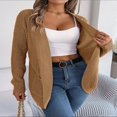 thumbnail image 4 of MesaSe Womens Open Front Knit Cardigan Long Sleeve Solid Color Pocket Sweater Loose Fall Tops S, 4 of 7