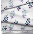 thumbnail image 3 of Soimoi Rayon Crepe Fabric Leaves & Floral Block Print Fabric by Yard 46 Inch Wide, 3 of 4