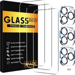 IPhone 15 Pro Max Protecteur d'écran [3-Pack] + Protecteur d'objectif caméra - Cas amical, verre trempé, installation facile