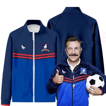 Ted Lasso Saison 2 Maillot de Football Hiver Mode Hommes/femmes AFC Richmond Cosplay Harajuku Cardigan Col Montant Veste à Glissière