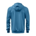 thumbnail image 5 of Men's Solid Color Cargo Hooded Jacket with Multiple Pockets, Raglan Long Sleeve, Breathable Nylon Spandex for Sports Training and Casual Outdoor Wear, 5 of 5