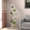thumbnail image 4 of Costway 6 Tier Potted Metal Plant Stand Rack Curved Stand Holder Display Shelf with Hook, 4 of 10