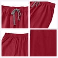 thumbnail image 4 of Pantalon d'Uniforme pour Femmes, Jambe Droite, Taille Haute, Classique Moderne, Pantalon Médical, Taille Élastique, pour Infirmière, Rouge, P, 4 of 7