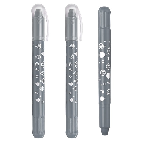 Uxcell Watercolor Gel Crayon, 3Pcs Washable Twist Crayons for Coloring Drawing Painting, Gray