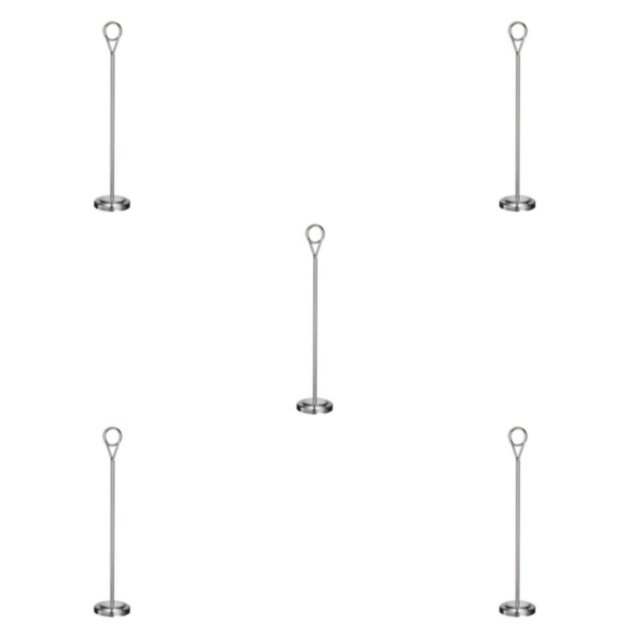 Baohd Contemporary Table Number Holder Photo Stand for Trendy Hotel Settings Silvery 35cm 5Set