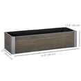 thumbnail image 3 of Outsunny 38" x 12" Raised Garden Bed, Elevated Wooden Planter Box, 3 of 10