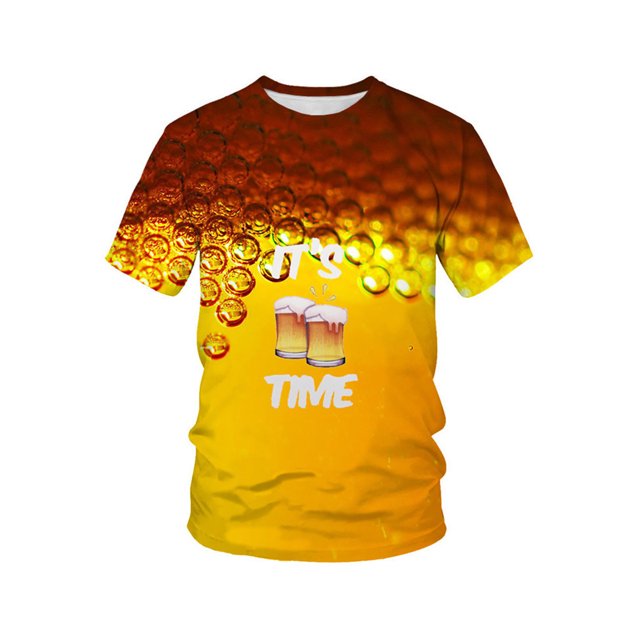 Innerwin Oktoberfest T-Shirt Col Rond Tee-Shirt de Vacances Manches Courtes Ample Été Tops Style-F XS