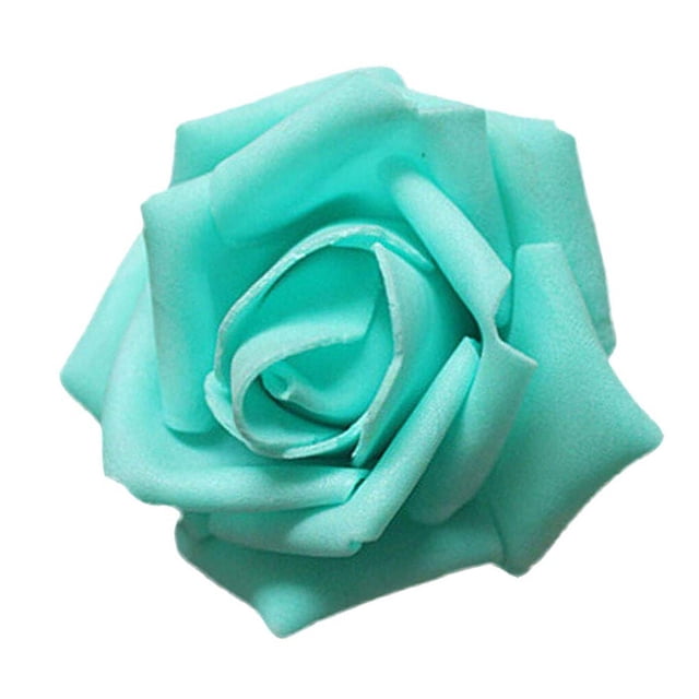 ziyahi Pack of 50 Artificial Bionic Flowers PE Foam Simulation Roses Fake Flower Decorations Wedding Party Engagement Presents Blue