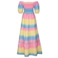 thumbnail image 4 of MesaSe Robes Bohèmes à Fleurs pour Femmes, Épaules Dénudées, Fluides, Ligne A, Plage, Fête, Robe Maxi, Robes de Retour à la Maison, 4 of 7