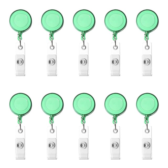 Leutsin Porte-Badge Rétractable 10 Pcs Porte-Badge Porte-Cartes d'Identité à Rouleau 10 Couleurs