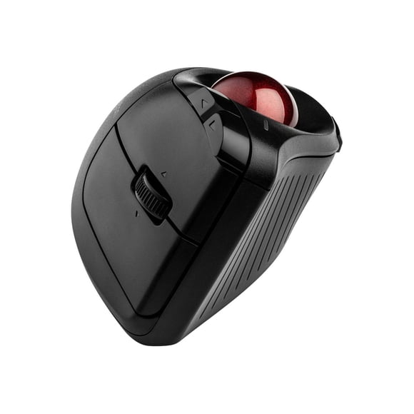 Kensington Pro Fit Ergo Vertical Wireless Trackball - Trackball - ergonomic - optical - 9 buttons - wireless - Bluetooth, 2.4 GHz - USB wireless receiver